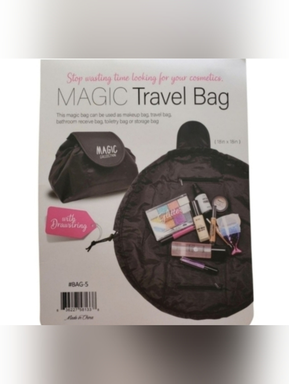Drawstring MakeupTravel Bag